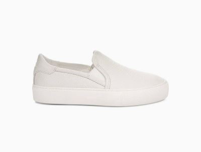 UGG Jass Leather Womens Sneakers White - AU 14YR
